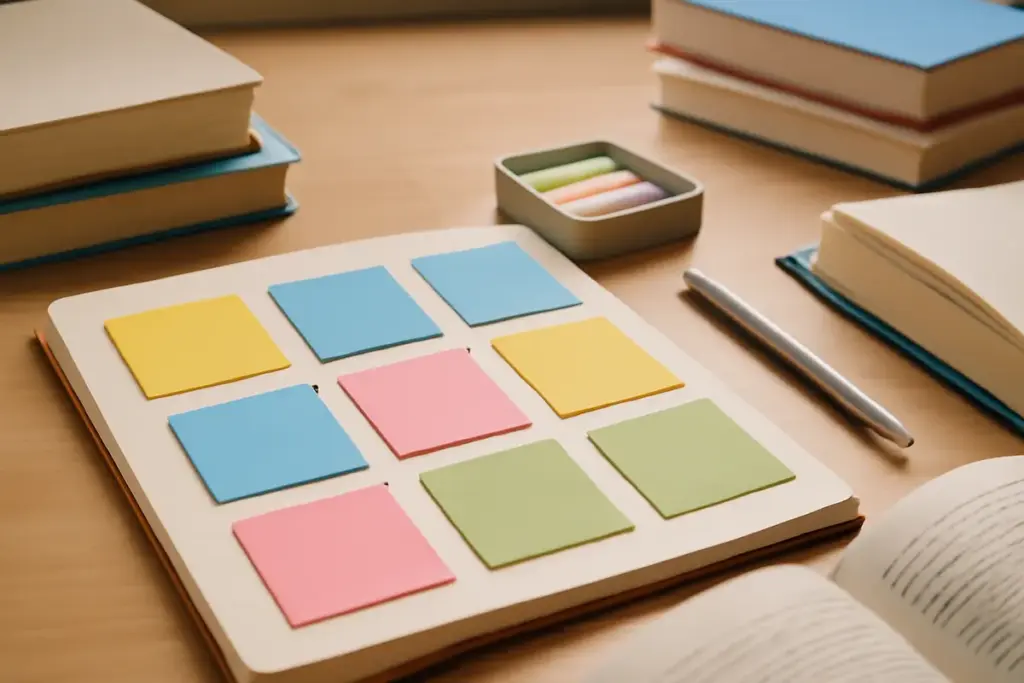 Notes adesivi colorati per lo studio: organizza le materie senza caos sui banchi
