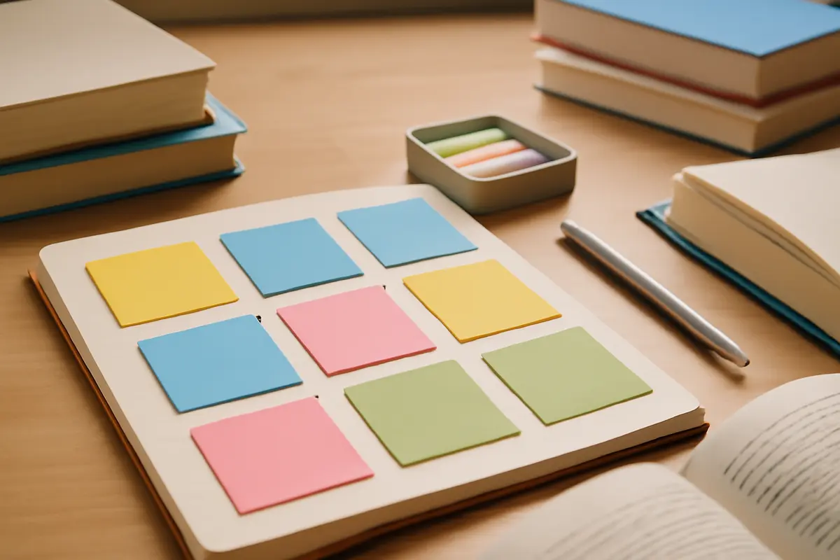 Notes adesivi colorati per lo studio: organizza le materie senza caos sui banchi