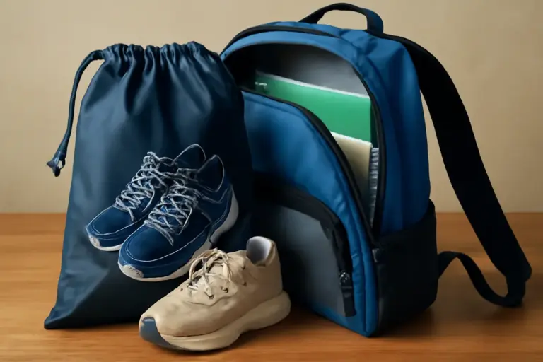 Sacchetti porta scarpe per scuola: la soluzione igienica che evita disordine nello zaino