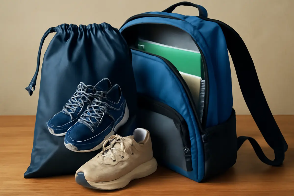 Sacchetti porta scarpe per scuola: la soluzione igienica che evita disordine nello zaino