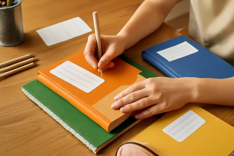 Etichette adesive per libri e quaderni: il trucco per non confondere mai i materiali