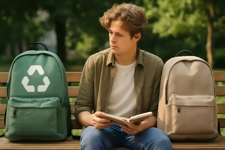 Zaini in tessuto riciclato per studenti attenti all’ambiente: beneficio reale oppure solo moda?