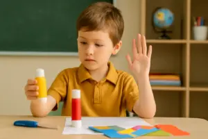 Come scegliere la colla stick per lavoretti a scuola? Il segreto per evitare mani appiccicose